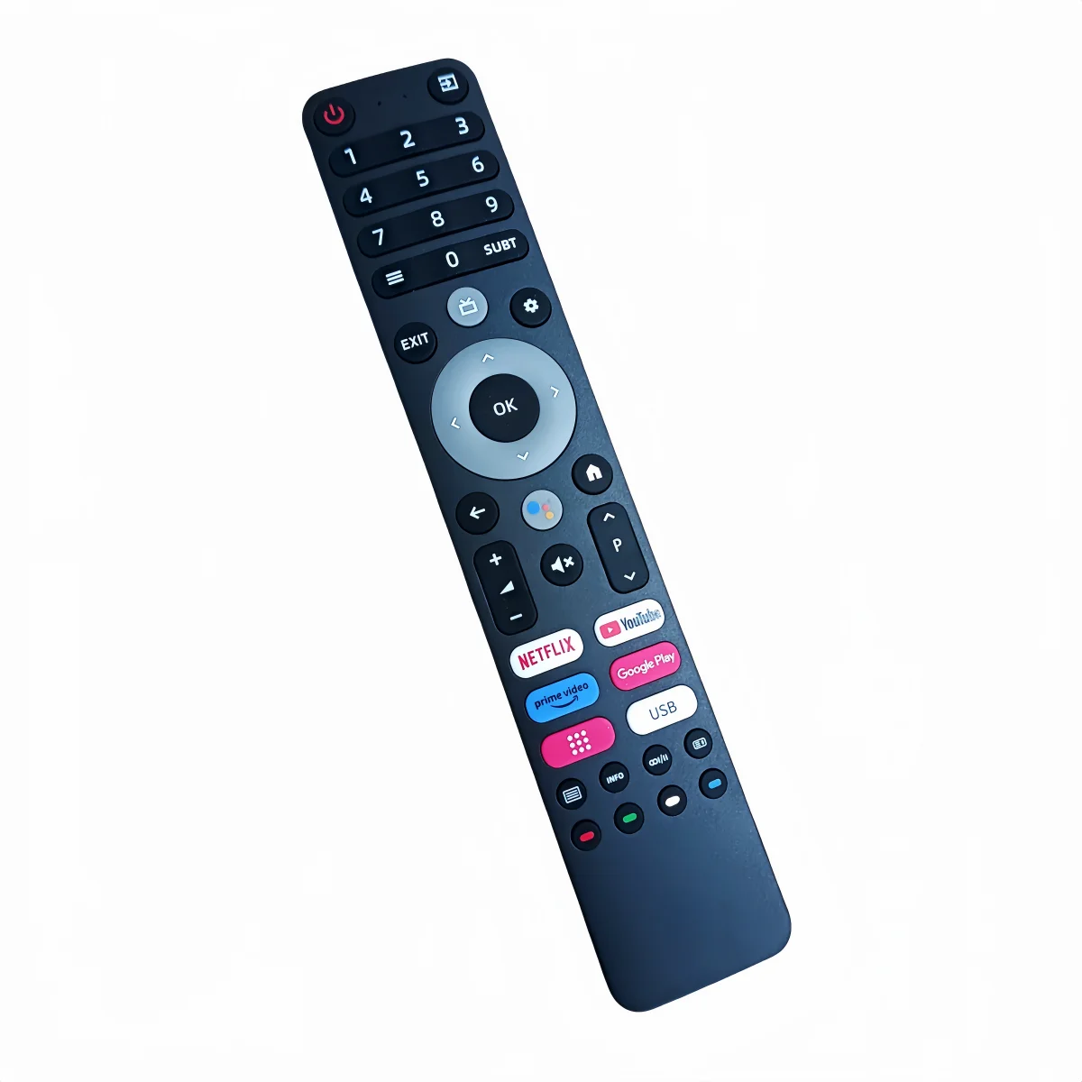 جهاز تحكم عن بعد صوتي جديد لتلفزيون أندرويد الذكي Jetpoint 65JTV7P DEXP A321، A431، A501، A551، Q551 4K UHD. جهاز التحكم عن بعد JTV