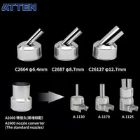 original ATTEN ST-862D Rework Station Hot Air Gun Nozzle Sleeves Mouth 45 Degree Angle A2600 convernter Nozzle Welding tool