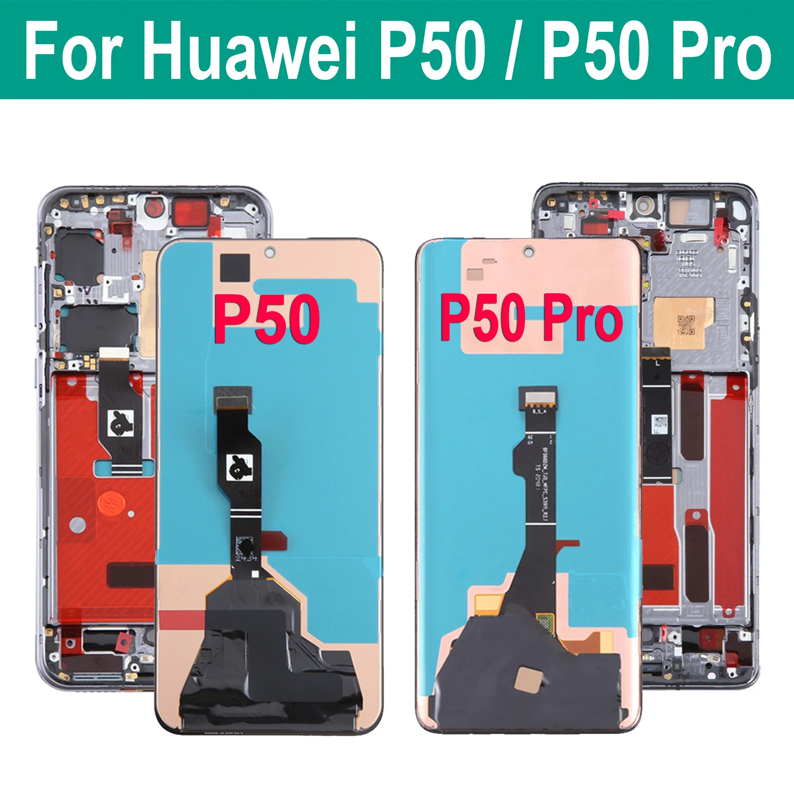 

OLED для Huawei P50 Pro JAD-AL50 LCD Huawei P50 JAD-LX9 ABR-AL00 дисплей сенсорный экран дигитайзер в сборе