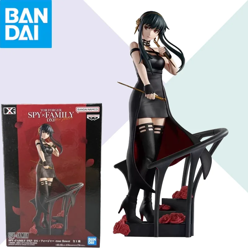 

Оригинальная коллекционная фигурка BANDAI Banpresto DXF SPY×FAMILY Йор Форджер с цветком розы, модель аниме-персонажа, игрушка, украшение, подарок