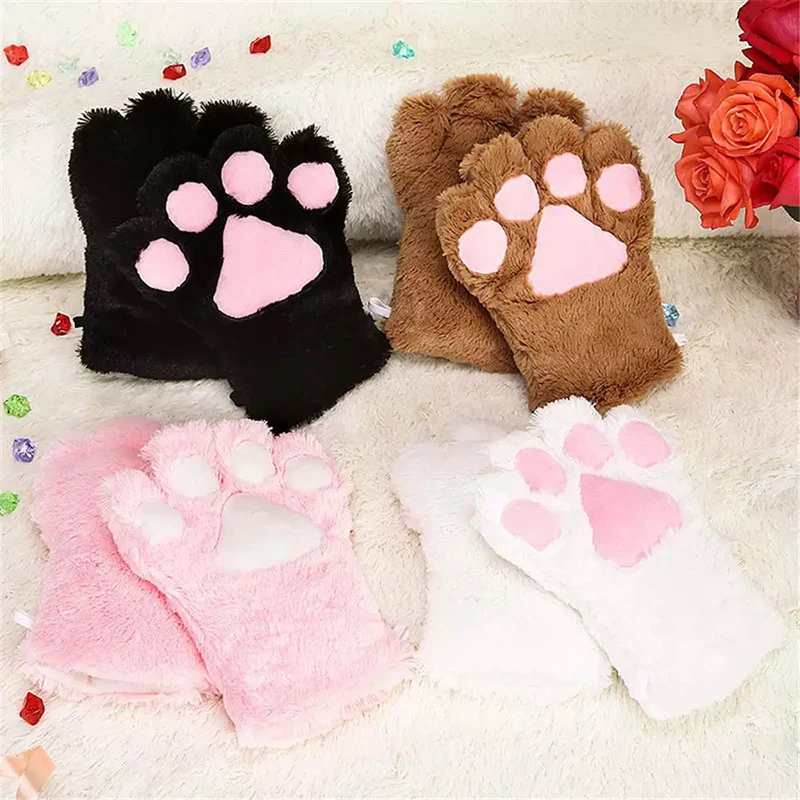 Anime Cosplay Costume Accessory Hairwear Hairbands With Cat Ears  Fantasy Set Maid Lolita Plush Glove Tail Paw Ear for Purim