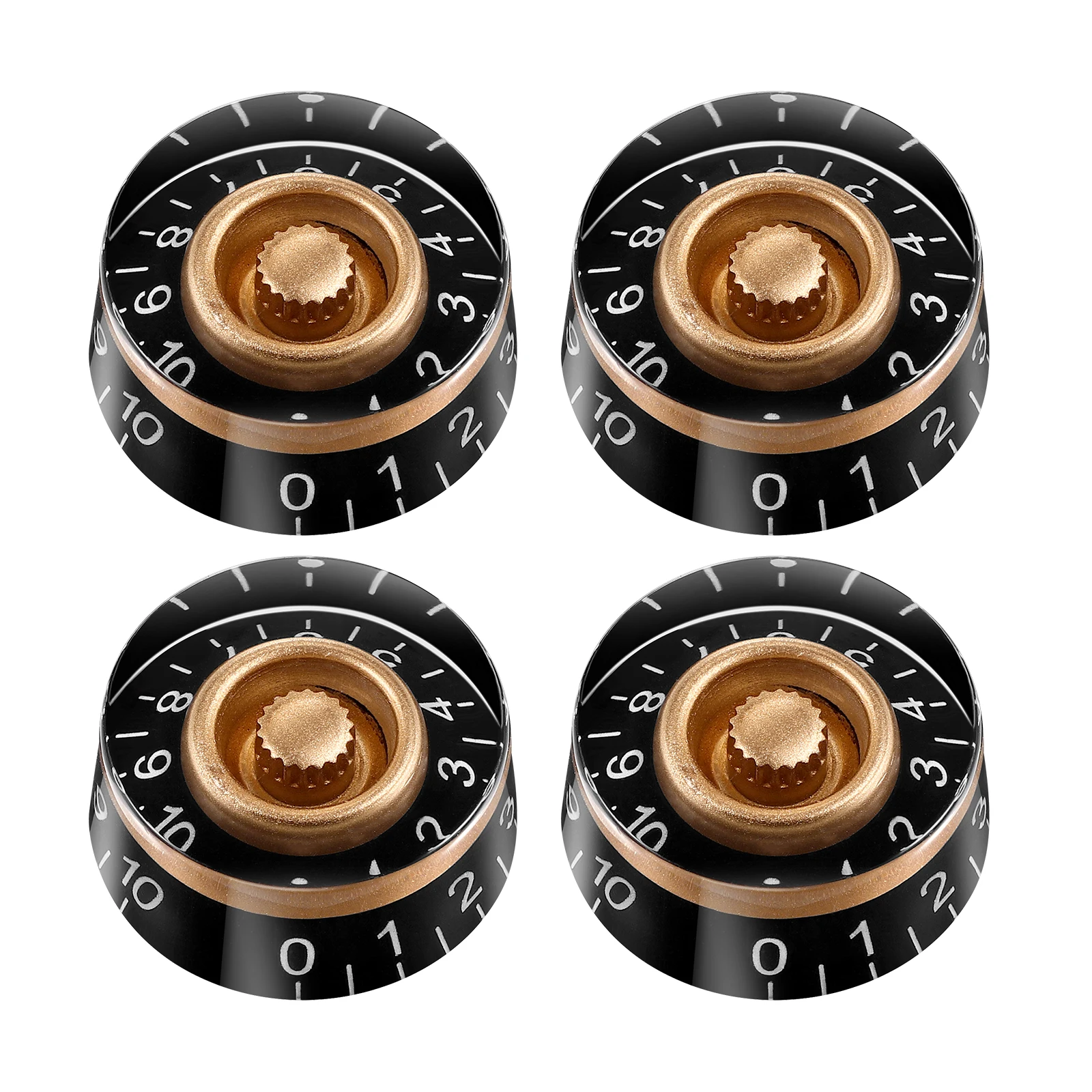 

4Pcs Electric Guitar Control Knobs Set Stylish Speed Knobs for Guitar Replacement Parts Accessories Smooth Finish Firm Fit
