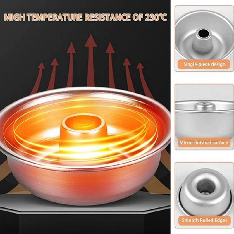 7in Cake Pan Round Nonstick Pound Cake Pan for Baking,Tube Cake Pan for Cheesecake,Flan,Creme Cake,Cookie,Donut-A63M