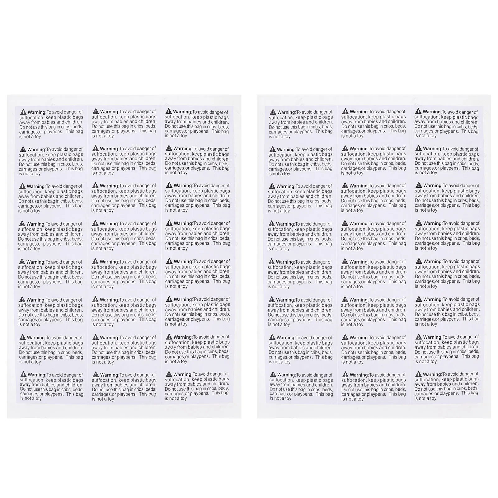 

1000pcs Suffocation Labels 65x35mm Self Adhesive Warning Stickers for Shipping Packing Files Folder Tags Safe Children
