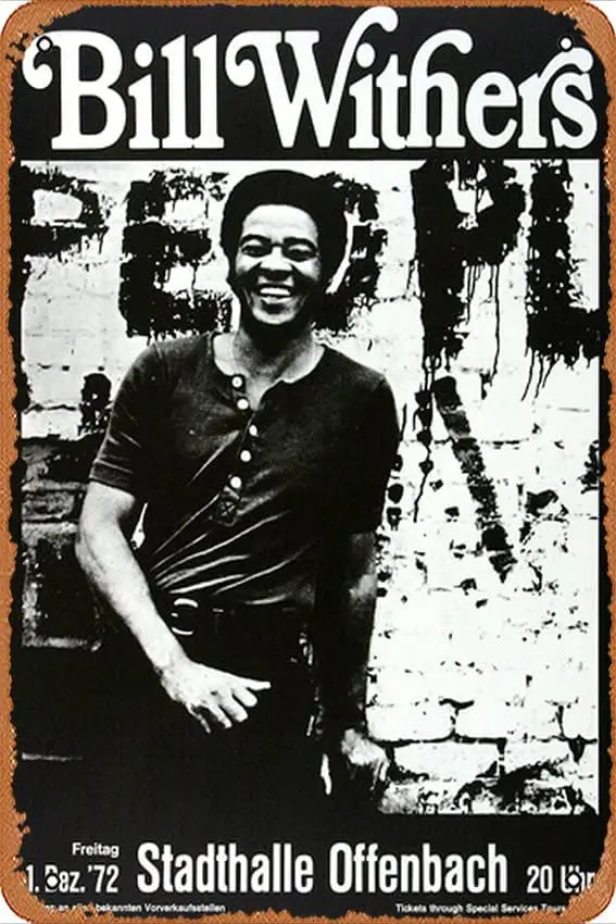 Bill Withers - Still Bill, Offenbach & Frankfurt 1972 - Konzertplakat Poster tin Metal Sign Retro Wall Decor for Home Cafes