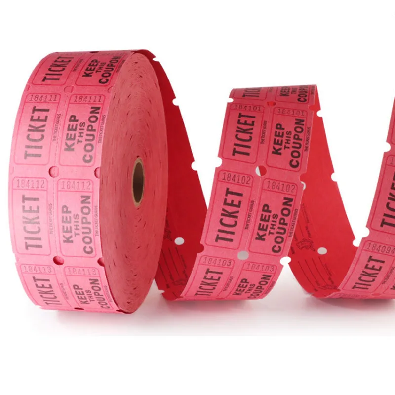 � Bunte, abreißbare Eintrittskarten, Großpackung 500 Stück Rolle, Event-Gutscheine, Coupon-Set, Verlosungs- und Lotterie-Tickets, Multipack – Detail 6