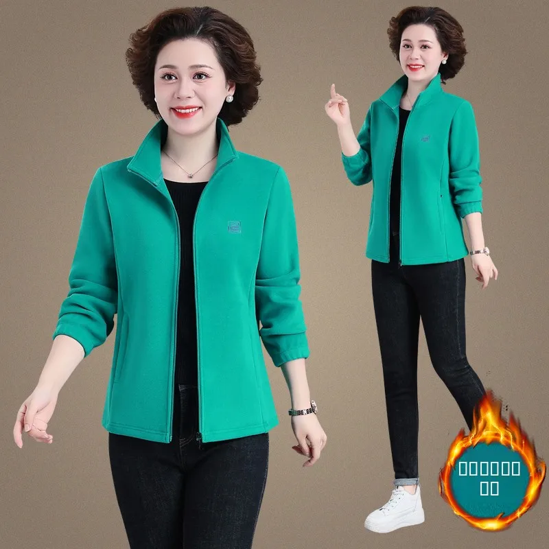 

Женская утепленная флисовая куртка на осень-зиму, свободная теплая толстовка, верхняя одежда из полиэстера и спандекса на молнии, уличный стиль