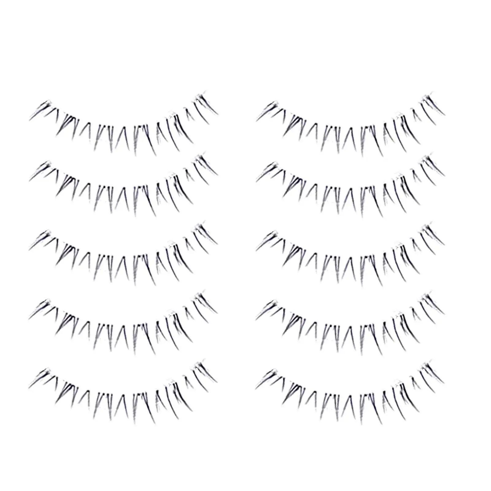 5 Paar falsche Wimpern, bequemes Zubehör, 10 x leichte künstliche Wimpern, künstliche Wimpern für Cosplay, Dating, Bühnenauftritt