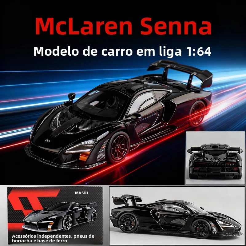 マクレーン・セナ-8スケール-ダイキャストカーモデル-ディスプレイ玩具-コレクタブル-リアルなシミュレーション合金車両-スタティックモデル