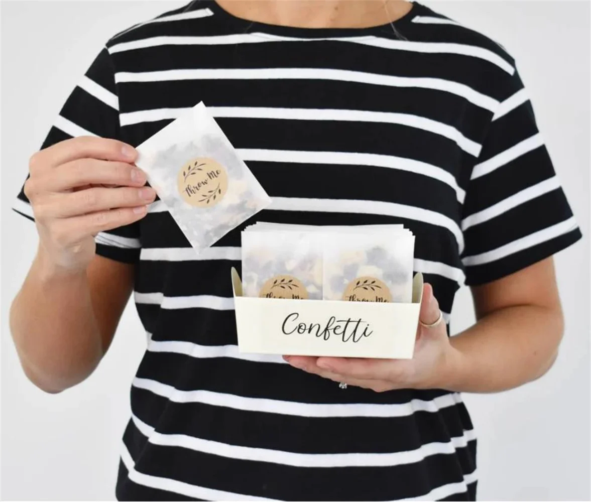 Biodegradable Confetti | Packets & Tray | Natural Petal Confetti 25 Guests | Wedding Confetti | Eco wedding | Classic Petals