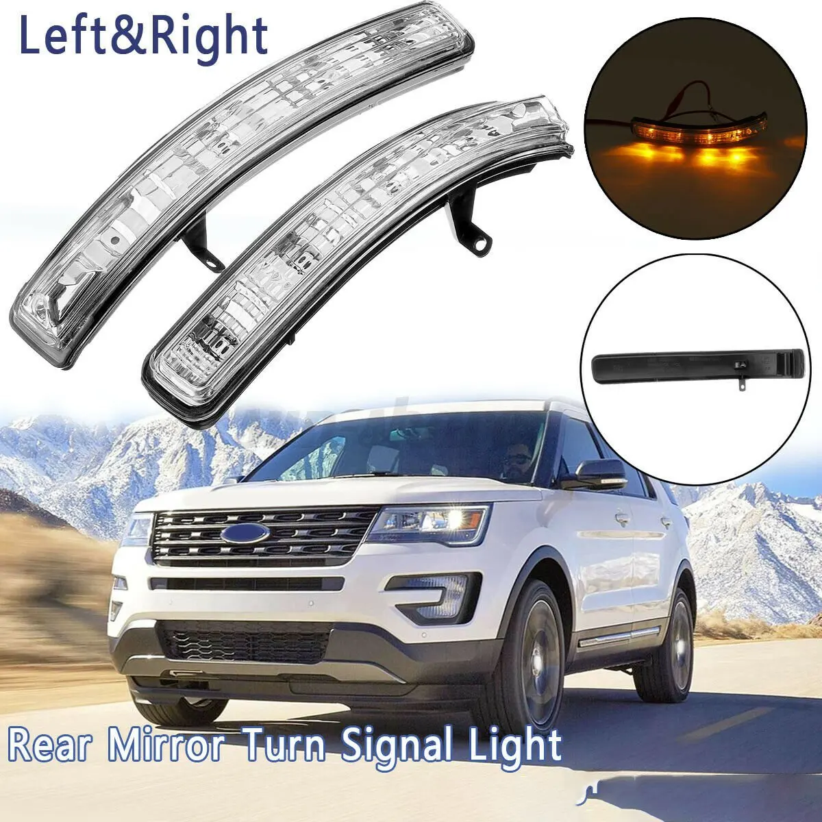 Auto Links Windspiegel Licht Richtingaanwijzer Knipperlicht Voor Ford Explorer 2011-2018 BB5Z-13B375-A Bb5z13b375a