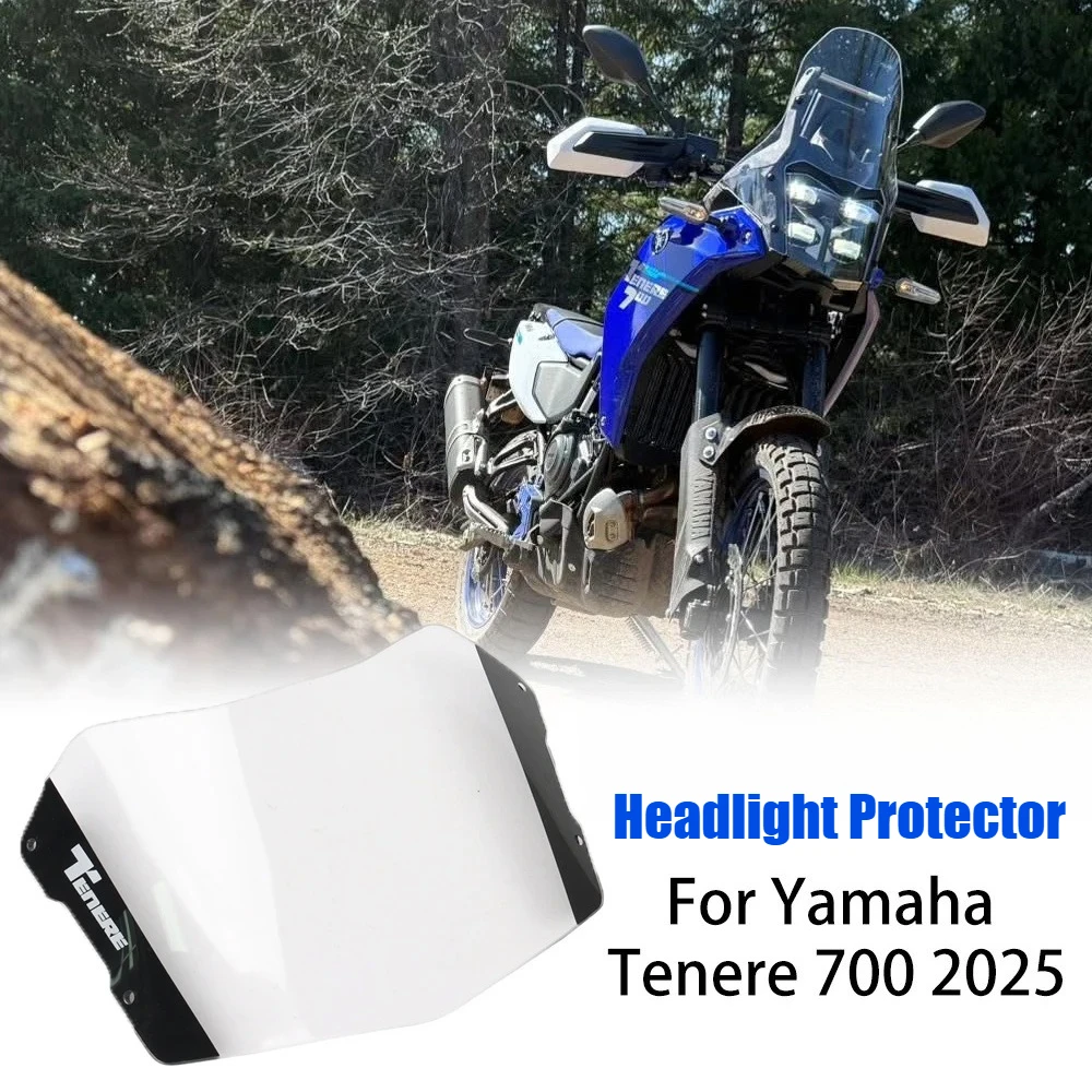 

For YAMAHA Tenere 700 Tenere700 Rally T7 2025- Headlight Protector Light Guard Motorcycle Acrylic Front Light Protector Cover