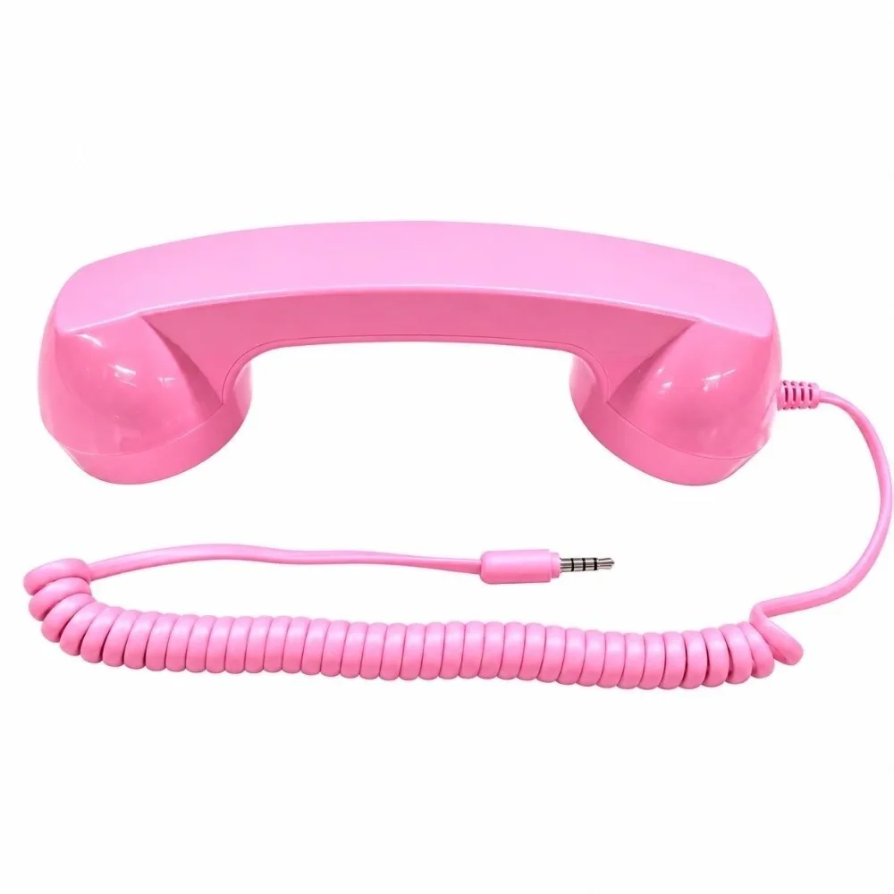 Old ABS Retro Telephone Handset 3.5 Mm Handheld Design Vintage Phone Handset Handheld Cell Phone Microphone Computers