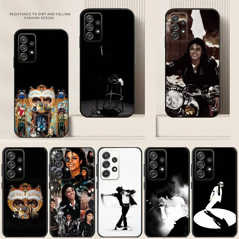 

Singer M-Michael J-Jackson Phone Case For Samsung S24,21,22,23,30,Ultra,20,Plus,Note,10,9,Black soft silicone case