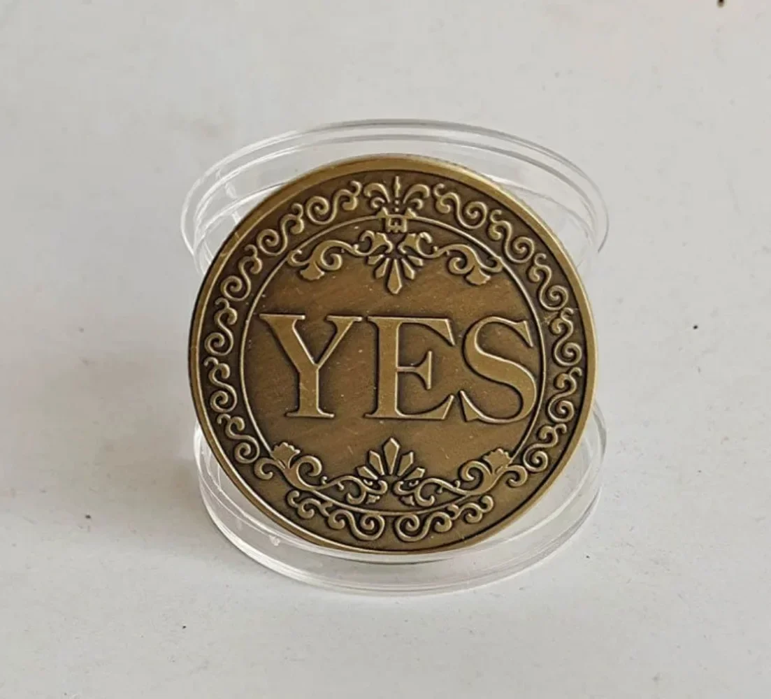 1 PC ใช่หรือไม่มีเหรียญที่ระลึกของเล่นของที่ระลึก Non-สกุลเงินเกม PROP Decision Maker Lucky เหรียญสําหรับเกมปาร์ตี้ความแปลกใหม่ Gag ของเล่น