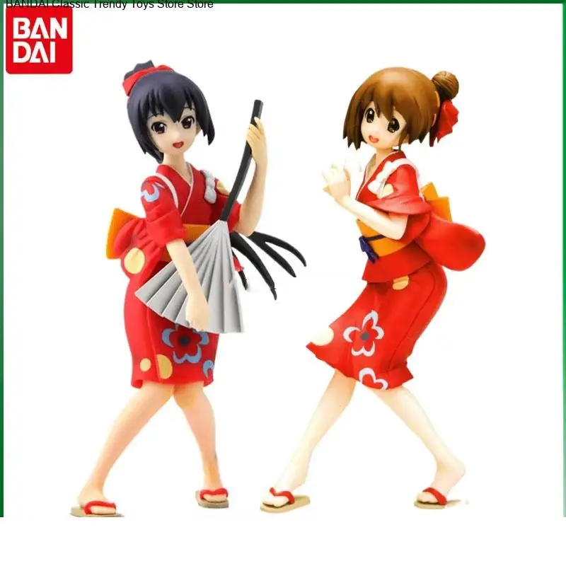

BANDAI Original SQ K-ON Nakano Azusa&Hirasawa Yui Performance Anime Action Figures Ornaments Model Gift