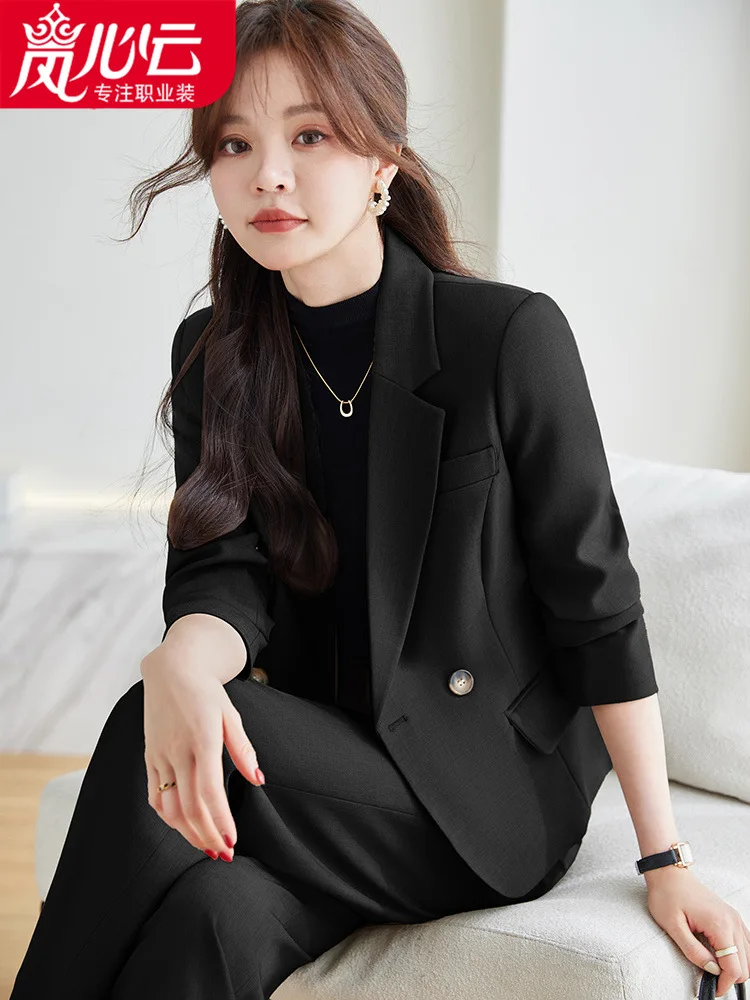 

Early Spring New Civil Servant Business Suit Tailored Suit Formal Clothes Women's Suit Overalls Dignified Goddess Fan Gao End128