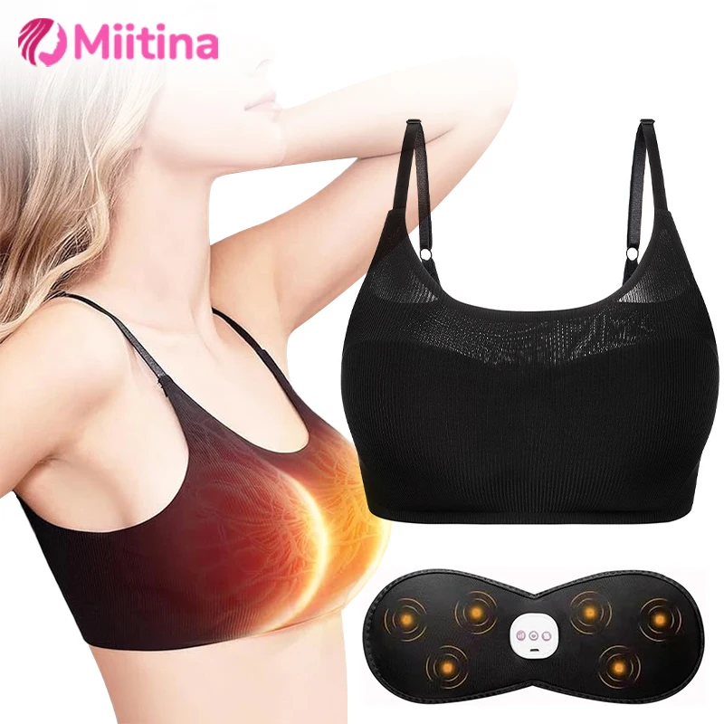 Breast Enlarging Massager Bra Electronic Vibration Chest Massager Breast Enhancement Instrument Breast Heat Stimulator Machine