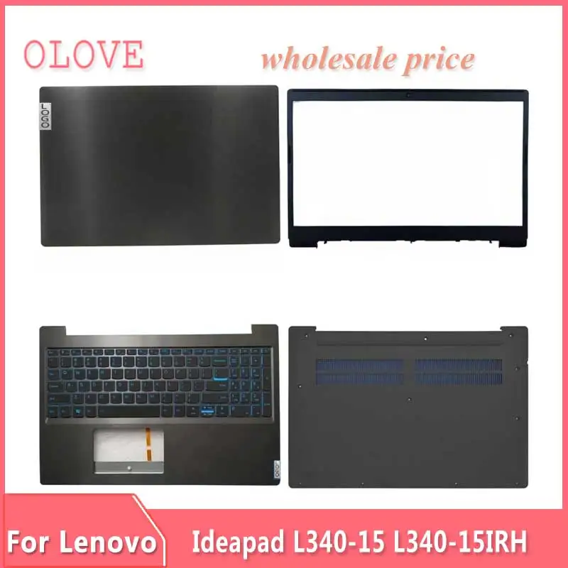 Новинка, для Lenovo Ideapad L340-15, задняя крышка для ноутбука, ЖК-дисплей, передняя панель, верхняя подставка для рук, Нижняя основа, корпус, петли для клавиатуры