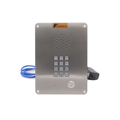 KNZD-06 Industrial Anti-Vandal KNTECH SIP Phones Stainless Steel Flushed Intercom System IP Network Corded Telephones