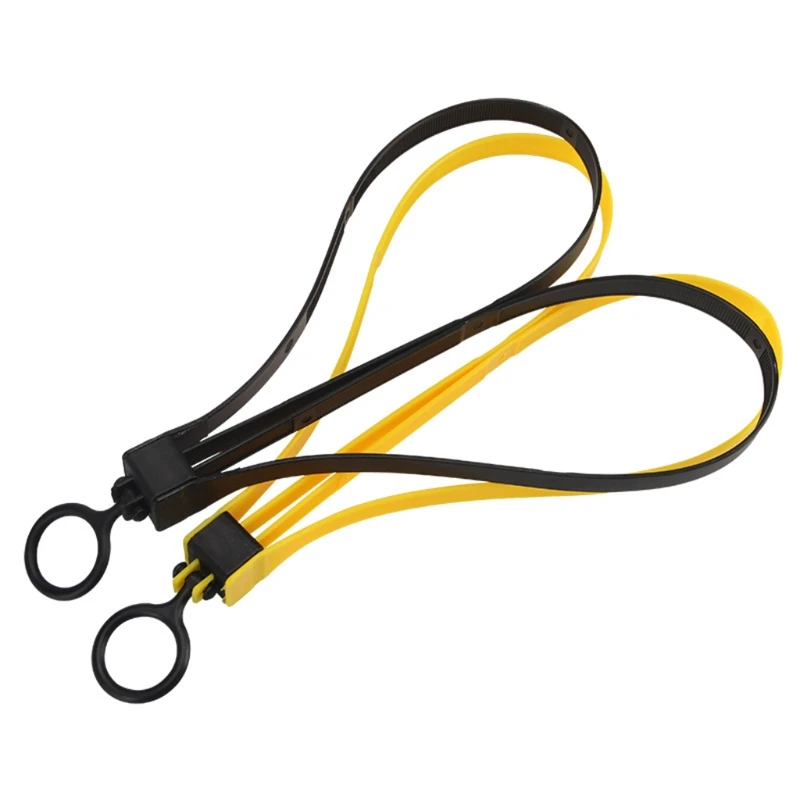 Y1UB Disposable Tie Double Ties Cable Tie Nylon Tie Restraints Black Yellow