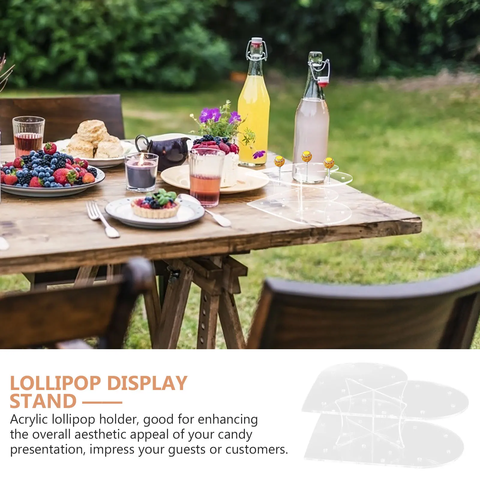 

Heart Shaped Cake Pops Display Stand 15 Holes Clear Acrylic Lollipop Holder for Wedding Party Candy Presentation