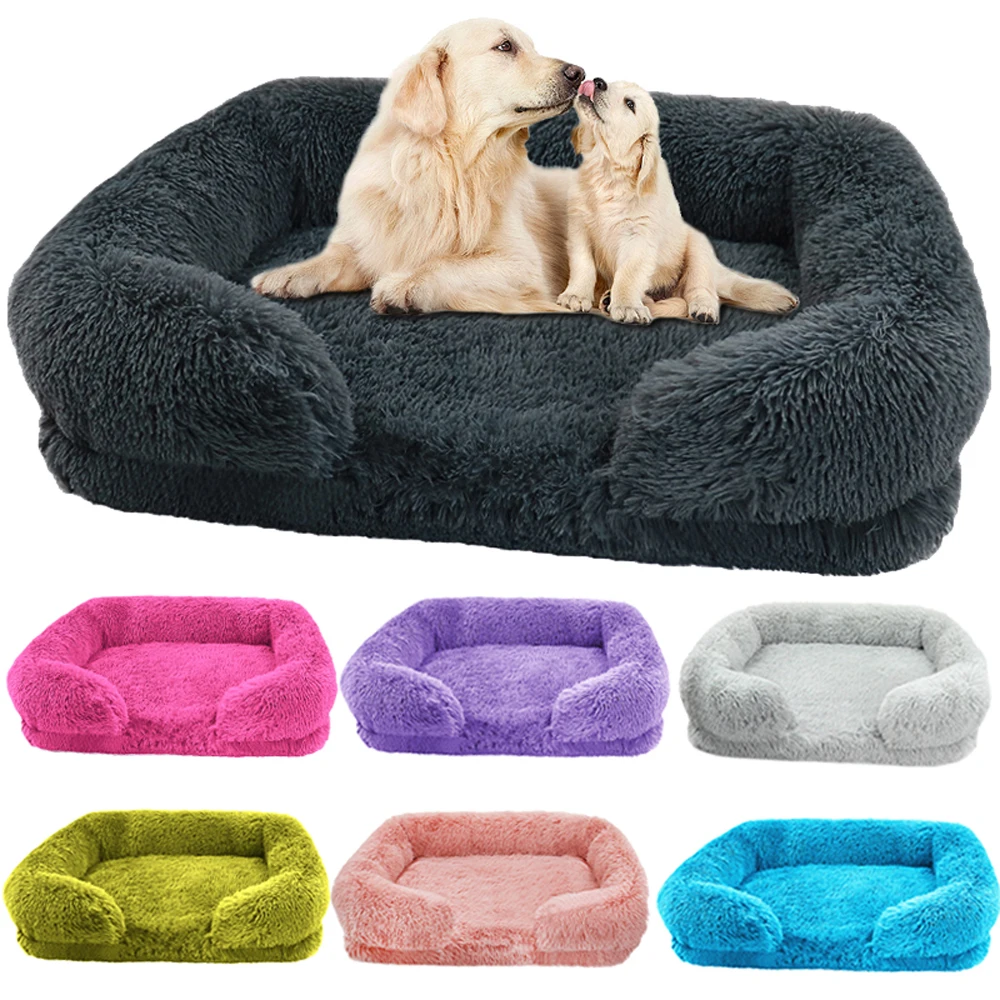 

Pet Bed Mat Plush Washable Square Soft Cat Dog Beds Kennel Mat Washable Removable Cats Kennel Deep Sleep Dogs Sofa Bed