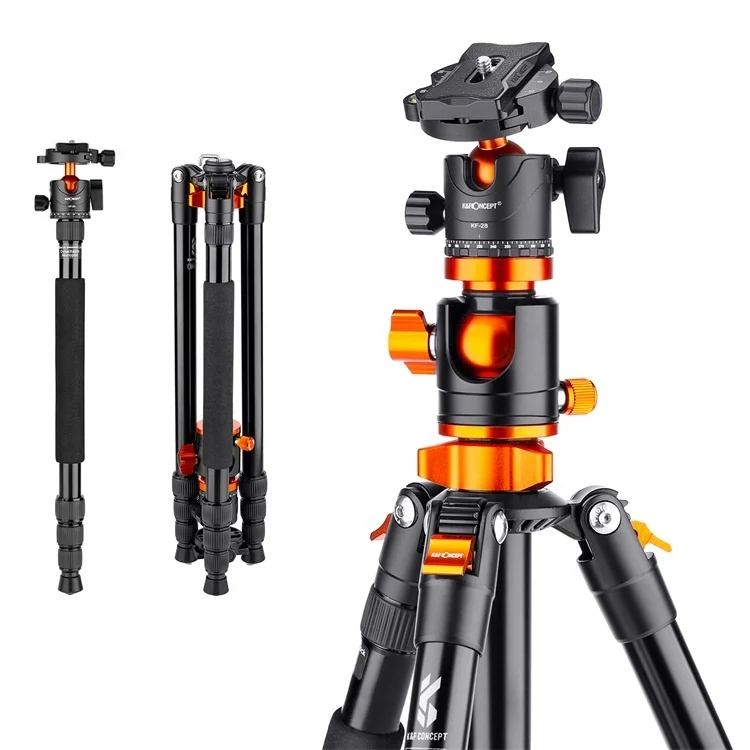 

T254A4+BH-28L KF09.090V1 K&F Concept overhead camera tripod extension camera video monopod tripod