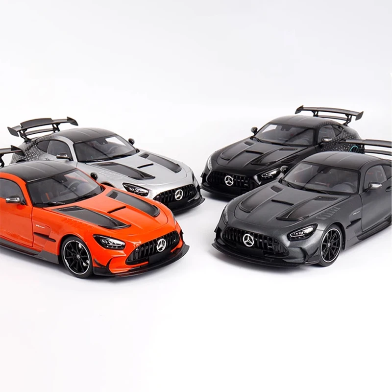 Diecast 1:18 Scale Benz GT BLACK SERIES Simulation Alloy Car Model Static Display Collectible Gift Toy Souvenir Decration