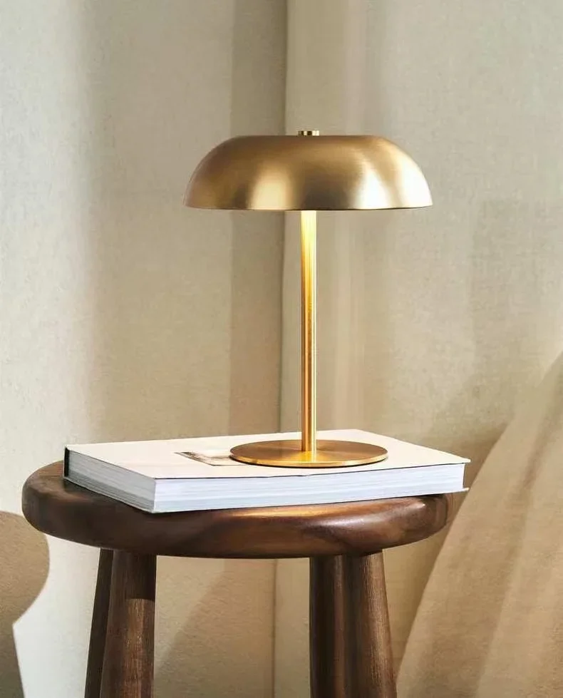 Cute Mushroom Table Lamp, Touch Control 3 Colors Dimmable, Cordless Rechargeable LED Bedside Lamp for Home Decor Gift