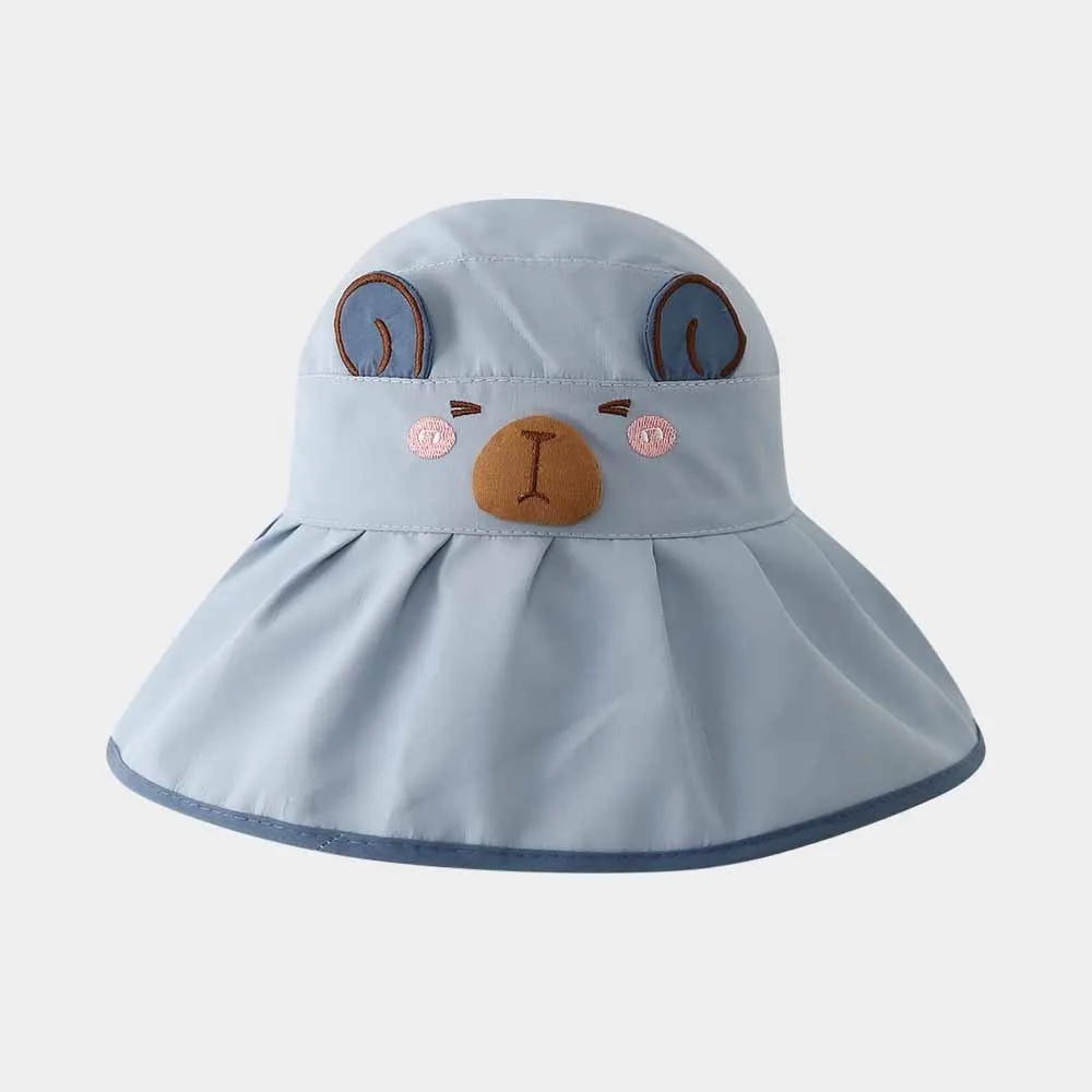 

Корейский стиль, шляпа-ведро с рисунком капибары, однотонная быстросохнущая летняя детская шляпа от солнца с защитой от УФ-лучей, солнцезащитная шляпа с затенением