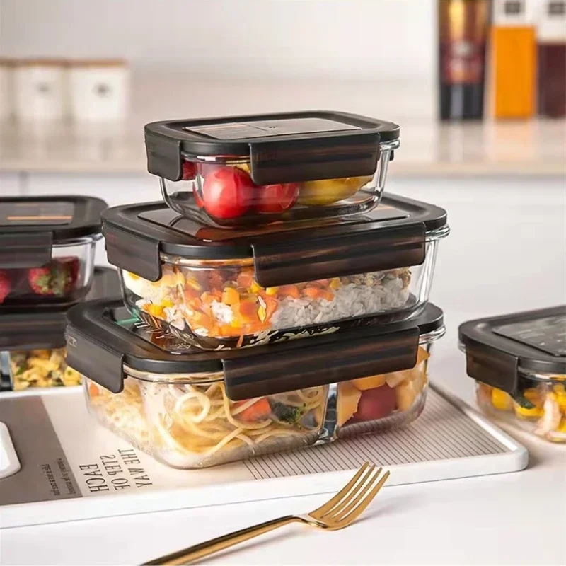 Glass Containers for Food Box Bento Lunch Box Food Storage Container Kid's Boxes School Women Taper Vacuum Thermos Kitchenware