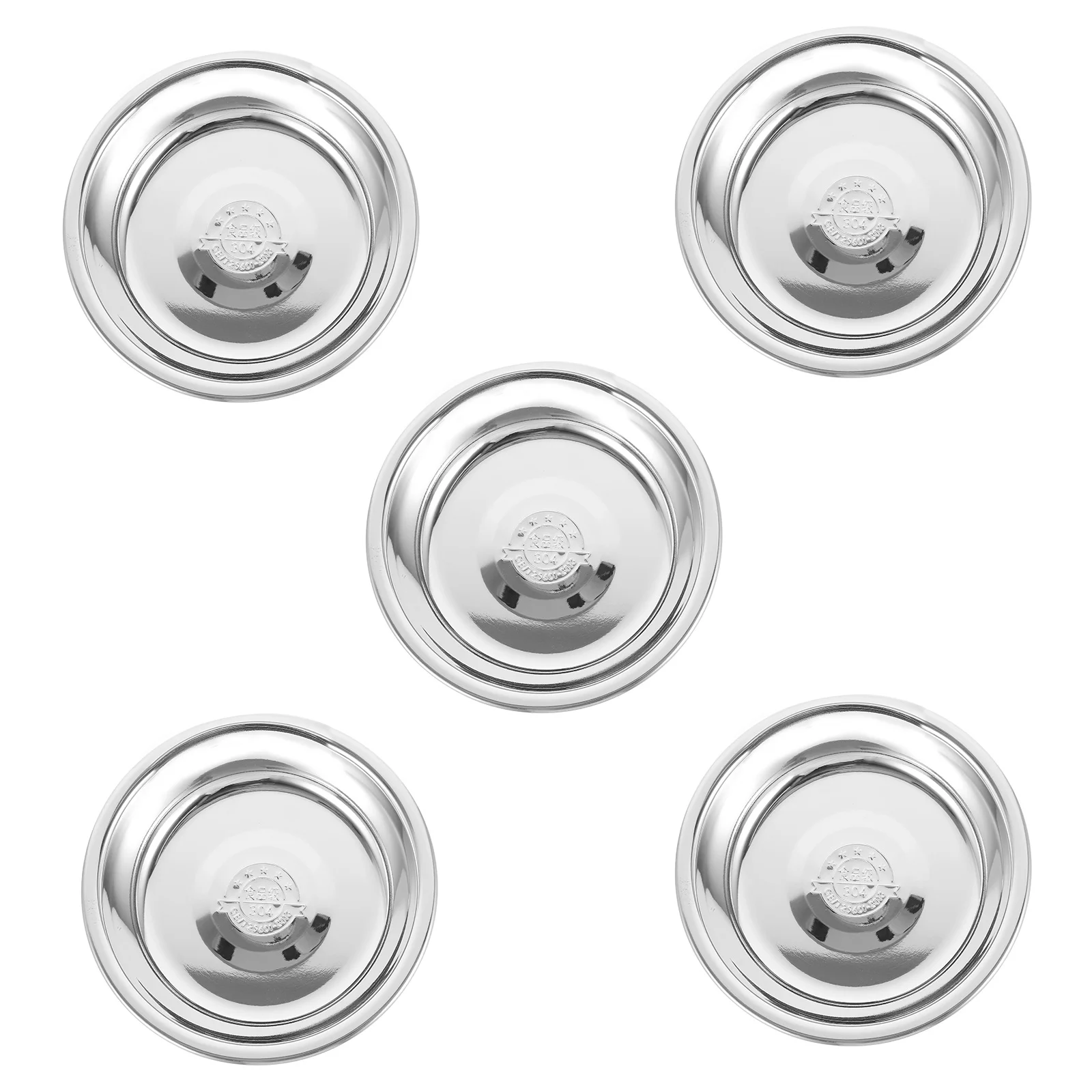 

5Pcs Reusable Thick Stainless Steel Dog Bowl Bite Resistant Practical Pet Feeder Dog Bowl Pet Supply Puppy Feeder