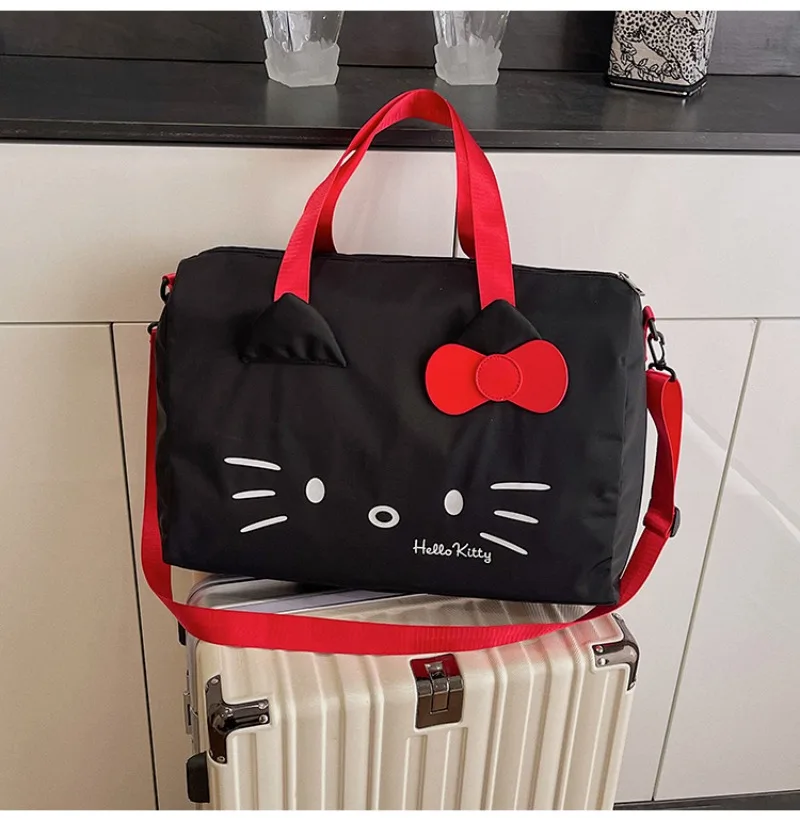 

Hello Kitty Storage Bag Cute Cartoon Versatile Fashion Bow Cross Carrying Handheld Women Products Kawaii Girls Gift Wholesale