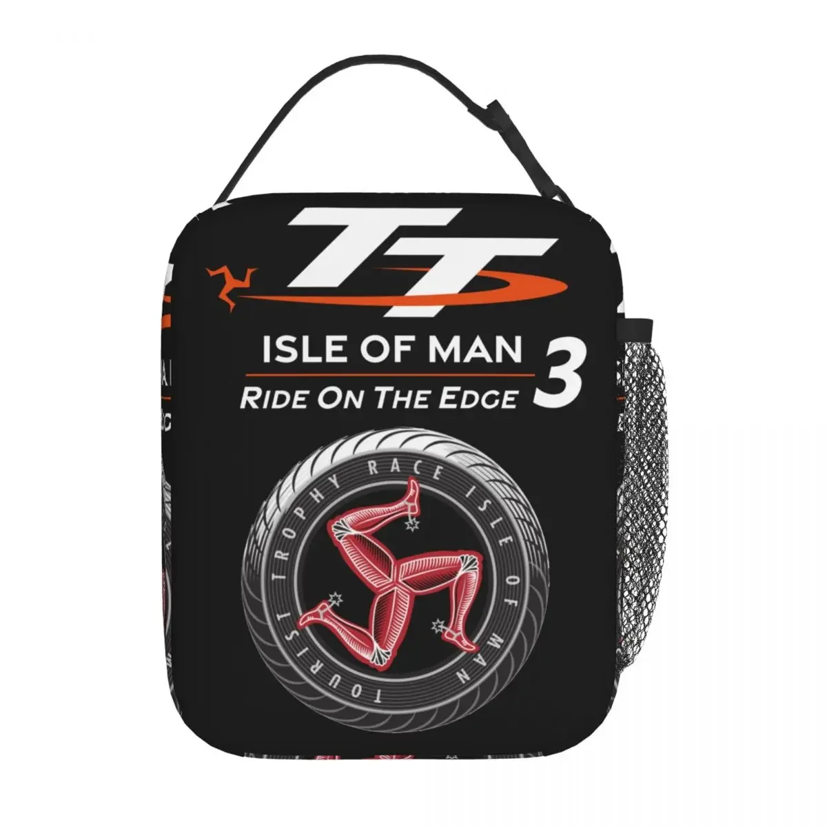 Isle of Man TT 레이싱 단열 도시락 가방, 남녀공용 보관 식품 상자, 다기능 쿨러 보온 도시락 상자, 학교