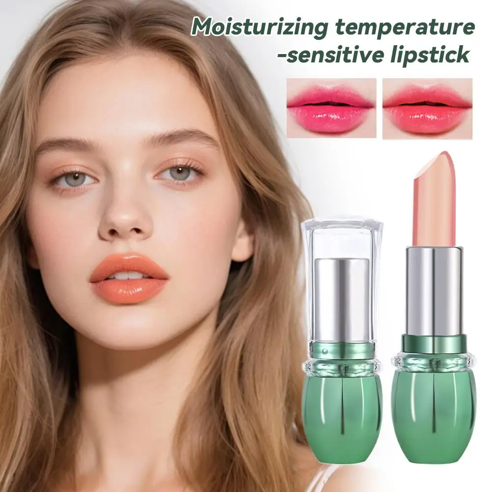 Lápiz Labial de Aloe Vera que Cambia de Color, Bálsamo Labial Hidratante de Larga Duración, Resistente al Agua, Lápiz Labial Mágico que Cambia de Color con la Temperatura, Cuidado Labial
