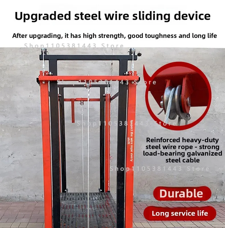 5 Meters 6 Meters Small Cargo Elevator Hoist Electric Lifting Scaffold Lift Fully Automatic Folding Climbing Platform