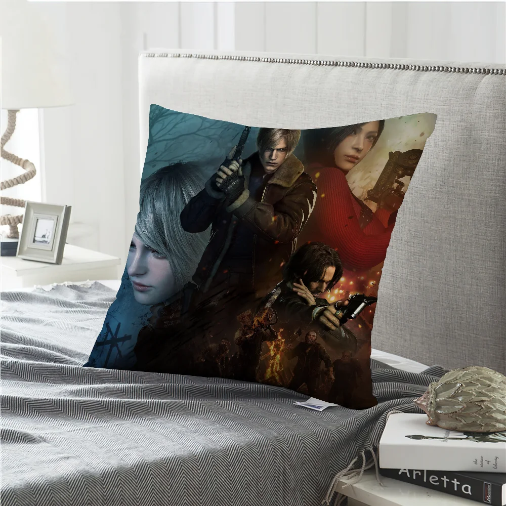 Game R-Resident E-Evil 4 Pillow Case Living Room Headboard Bedroom Office Cushion Cushion Sofa Nap Time