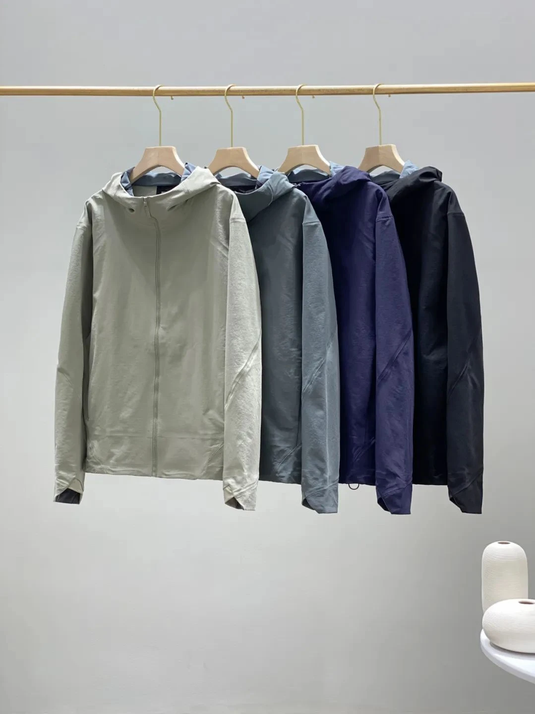 

Outdoor Waterproof Windproof Men's Casual Hooded Jaet Full Glue Soft ell Climbing Clothes Stand Fit Spring Autumn