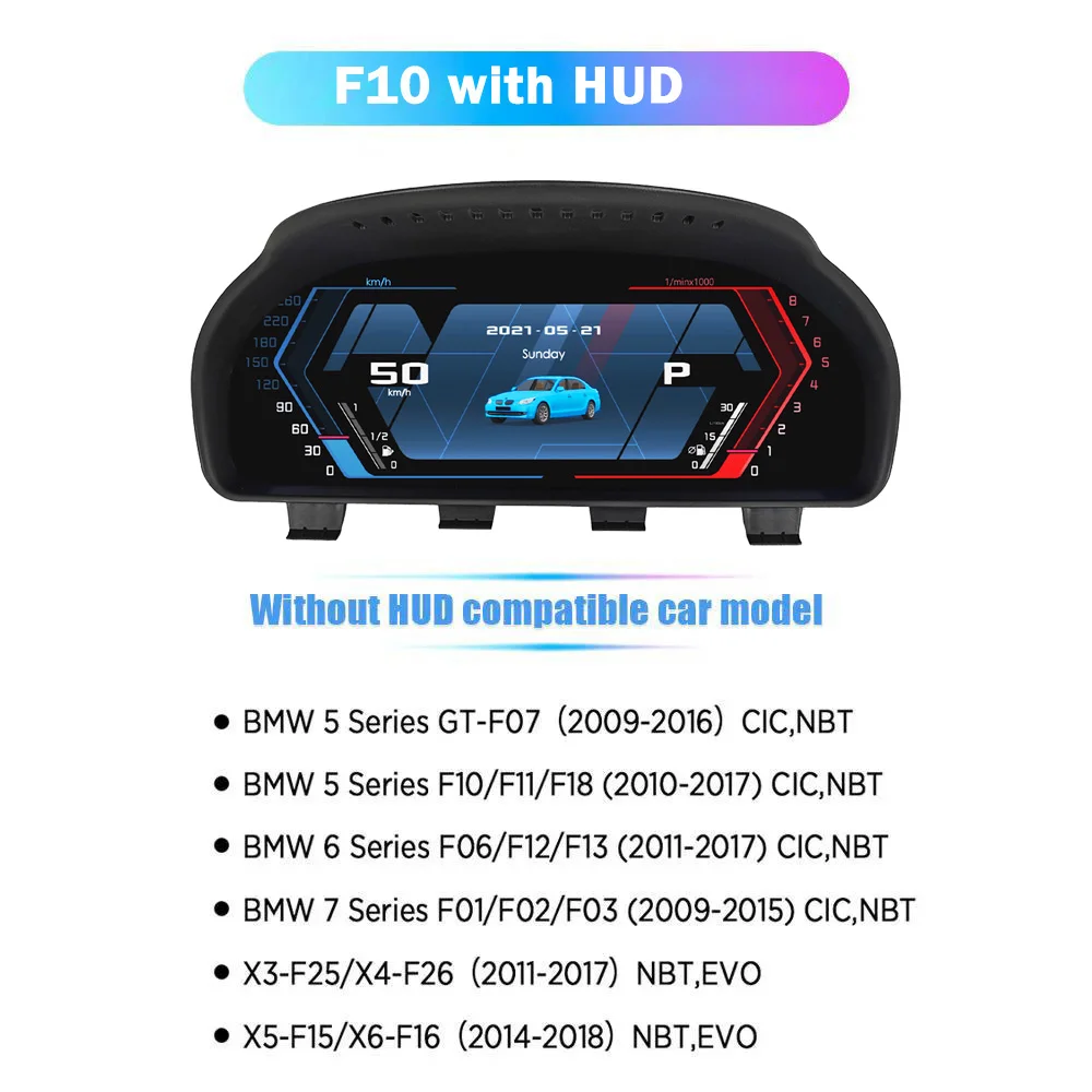 Digitale Dashboard Cluster Voor BMW 5 6 7 Serie GT-F07 F10 F11 F01 F02 F30 F31 E60 E61 E63 Instrumentenpaneel Virtuele Cockpit