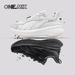 ONEMIX 2025 Winter Training Running Shoes for Men Sport Shoes Leather Warm Wear-resistant Female Jogging Shoes Walking Sneakers