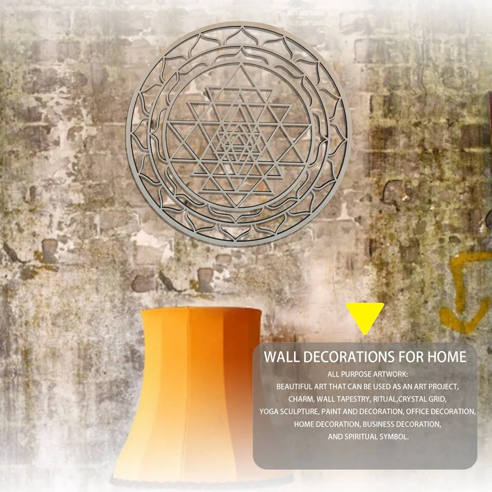 ABVJ-6Pcs/Set Sacred Geomtry Wall Art Set Wooden Wall Art, Sacred Geometry Art, Sculpture, Wall Decorations For Home Decor