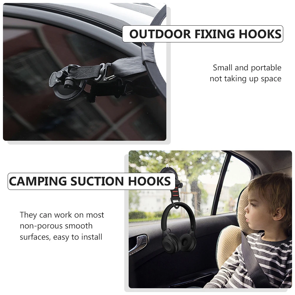 

2 pcs Suction Cup Durable Waterproof Portable Outdoor Car Camping Fixing Punch-Free Sticky Tie Tents Tarps Easy Install Remove