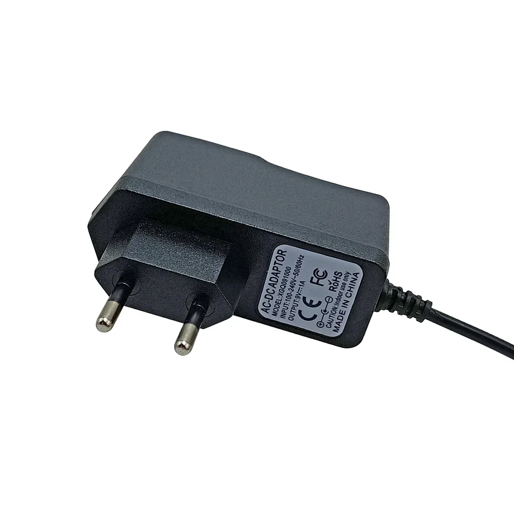 Adaptador de fuente de alimentación para Pedal de guitarra DC 9V 1A, piezas de guitarra para instrumento Musical negro AC para Pedal de efectos, enchufe europeo