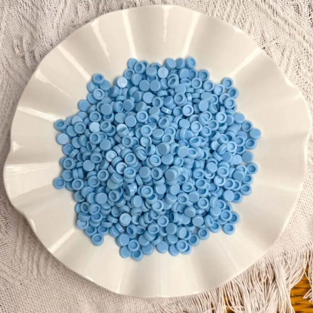 Smooth Surface Granules Beads Filler Round Shape Multicolor Craft Filler Pellets Hollow Back Slime Filler Pellets