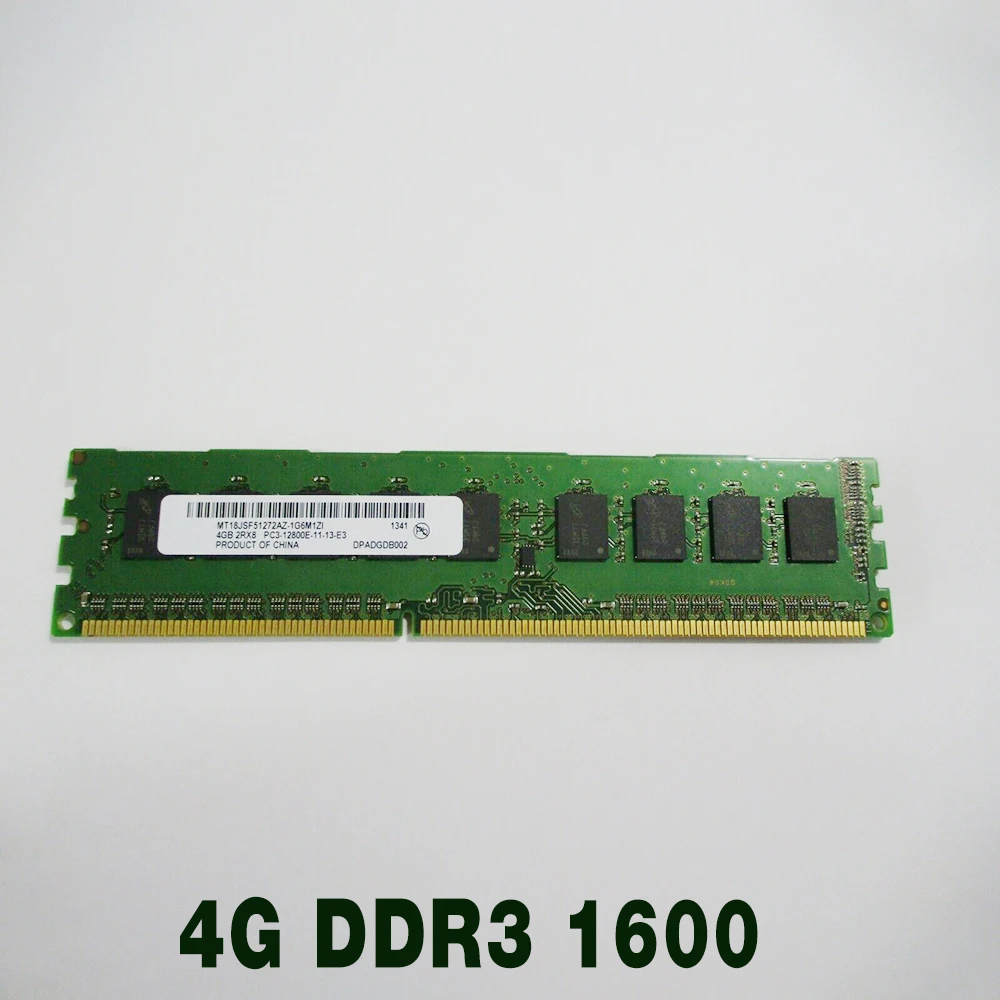 

1 шт. для MT RAM 4 Гб UDIMM ECC MT18JSF51272AZ-1G6 память Быстрая доставка Высокое качество 4G 2RX8 PC3-12800E DDR3 1600