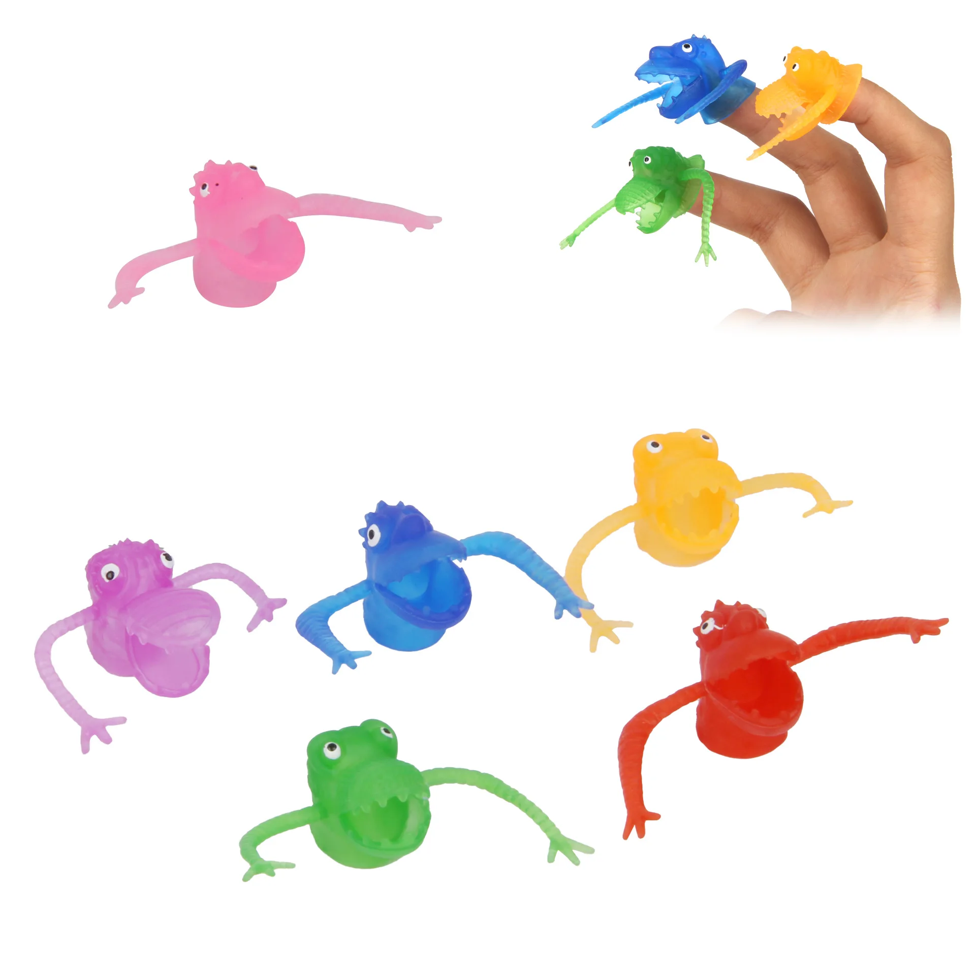

10pcs/bag TPR Dinosaur Finger Puppets Can Be Loaded Twisted Egg Small Toy Doll Dinosaur Finger Sets Kids Birthday Party Favors