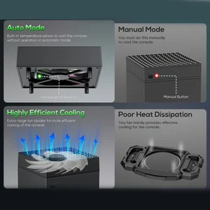 حامل شحن سريع مروحة RGB LED متعدد الوظائف ، وحدة تحكم Xbox Series X ، محطة تحكم مزدوجة ، قفص اتهام أفضل 6 مبيعات للبنادق لأجهزة Xbox - No3