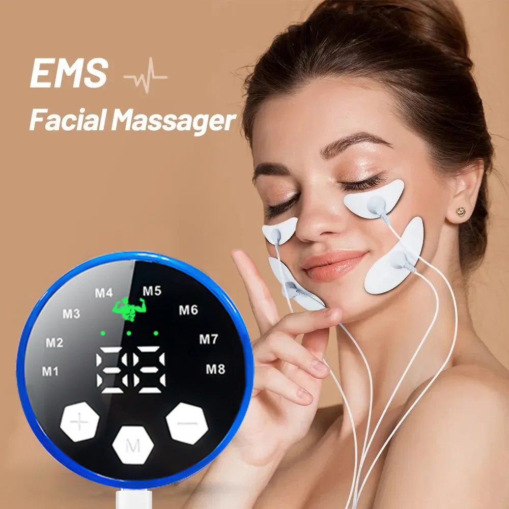 

EMS Facial Massager Eye Face Lift Skin Tightening Anti-Wrinkle V-Shaped Face Muscle Stimulator Beauty Device