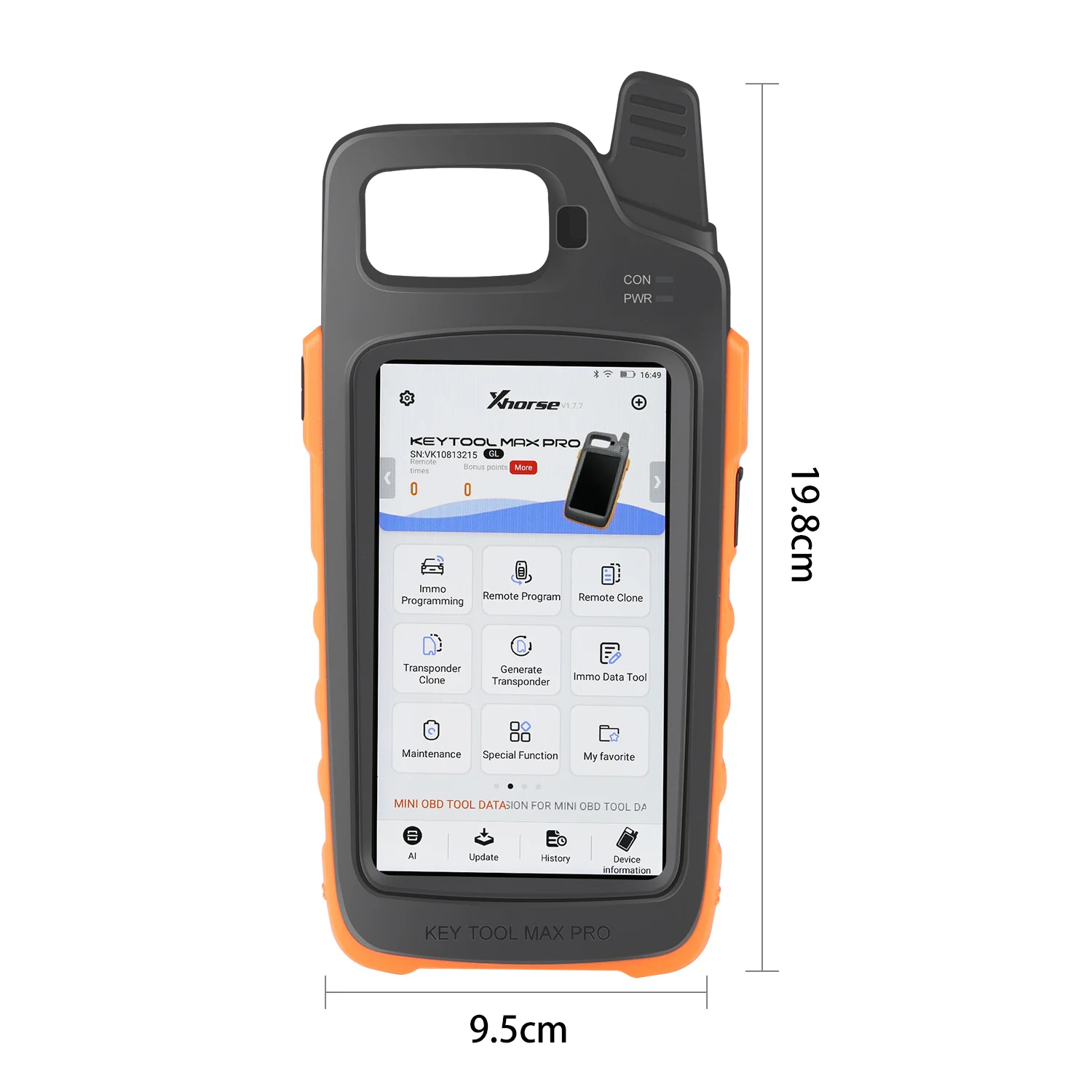 Xhorse VVDI Key Tool Max Pro With MINI OBD Tool Function Support Battery Voltage and Leakage Current